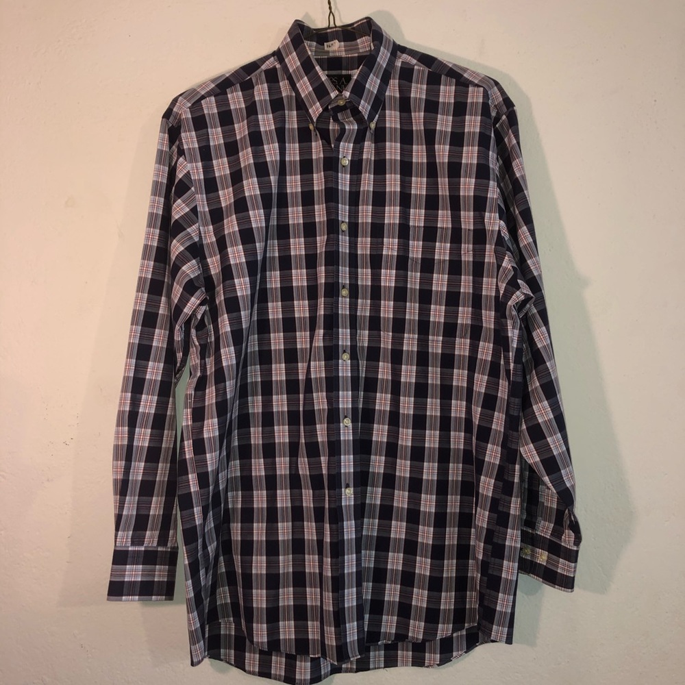 Jos A Bank Plaid Button Down